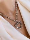 Colares chocker de coração trabalhado folheado ouro e prata Colares chocker de coração trabalhado folheado ouro e prata