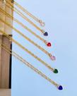 Colares Chocker folheado a ouro pingente de coração Cristal de vidro
