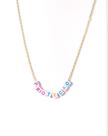 Colares chocker miçangas coloridas Proteção folheado a ouro Colares chocker miçangas coloridas Proteção folheado a ouro