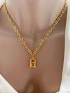 Colares chocker modelo cadeado folheado a ouro e prata Colares chocker modelo cadeado folheado a ouro e prata