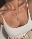 Colares choker Colar triplo Verão Semi Joia Verniz Italiano