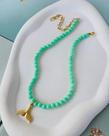 Colares choker de miçangas coloridas tendência Praia Verão com pingente calda de sereia