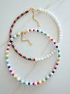 Colares Choker de Pérolas miçangas coloridas Rainbow Colares Choker de Pérolas miçangas coloridas Rainbow