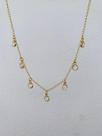 Colares choker delicados pontos de luz folheado a Ouro