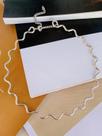 Colares choker folheados Aro liso curvado Ouro e Prata