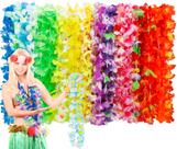 Colares de flores havaianos Arrowom, 50 unidades para decoração de lembrancinhas