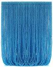 Colares de miçangas Ecally Mardi Gras azul metálico 80 cm 200 unidades
