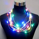 Colares de miçangas Glow LED Light Up, conjunto de 12 cores variadas