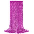Colares de miçangas YAXINRUI Hot Pink Mardi Gras 33 polegadas 24 unidades