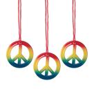 Colares Fun Express Rainbow Peace Sign 48 peças Colares Fun Express Rainbow Peace Sign 48 peças
