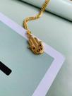 Colares Semi Joia choker Mão de Hamsá cravejada de zircônia
