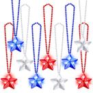 Colares TURNMEON 4 de julho Light Up Stars Beads x9 Colares TURNMEON 4 de julho Light Up Stars Beads x9