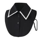Colarinho preto e branco removível para vestidos e blusas femininas