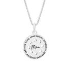 ColarPrata925 com medalha mãe e corações vazado