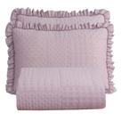 Colcha Babado King Fluffy 3pçs 100% Poliéster - Rosé