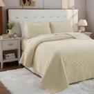 Colcha Bordada Barcelona 300 Fio Algodão Luxo Casal King Size ACONCHEGO Cor:CAQUI Colcha Bordada Barcelona 300 Fio Algodão Luxo Casal King Size ACONCHEGO Cor:CAQUI