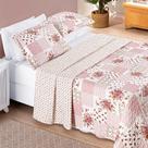 Colcha bouti estampada casal king 3 peças