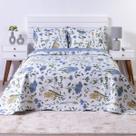 Colcha Bouti King Dupla Face Estampada com Porta Travesseiro 3 Peças Colibrì