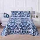 Colcha Bouti King Dupla Face Estampada com Porta Travesseiro 3 Peças Leone
