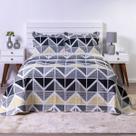 Colcha Bouti Queen Dupla Face Estampada com Porta Travesseiro 3 Peças Sole