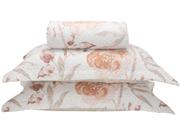 Colcha Casal Bett Design Microfibra Sweet Flowers - Branco 3 Peças