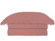 Colcha Casal Camesa Microfibra Pompom Rosé - 3 Peças Colcha Casal Camesa Microfibra Pompom Rosé - 3 Peças