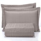 Colcha Casal com 2 Portas Travesseiros Taupe - Hedrons