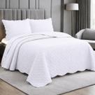 Colcha Casal Elos 3 Peças Branco Camesa 220x240cm
