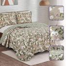 Colcha casal king box 3 peças estampada cobre leito boutis