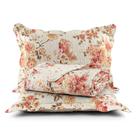 Colcha casal queen 3 peças estampada cobre leito soft boutis