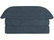 Colcha Casal Ultrasonic Camesa Antique 03 Peças Marinho