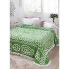 Colcha Chenille Canelada Bruna 220x240cm Verde e Branco Aristocrata Jolitex Colcha Chenille Canelada Bruna 220x240cm Verde e Branco Aristocrata Jolitex