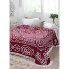 Colcha Chenille Canelada Bruna 220x240cm Vinho e Branco Jolitex Colcha Chenille Canelada Bruna 220x240cm Vinho e Branco Jolitex