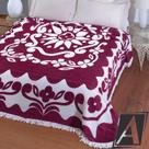 Colcha Chenille Jolitex Casal Florida Vinho