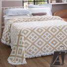 Colcha Chenille Jolitex Casal Gabriela Bege