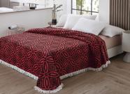 Colcha Chenille Jolitex Com Franja Isadora 220x240m Vermelha