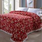 Colcha Chenille Jolitex Com Franja Rafaella Vermelho 220x240cm