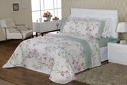Colcha Cobre Leito Casal Padrão Estampada Com Jogo De Cama Naturalle 6 Peças 200 Fios
