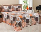 Colcha Cobre Leito Casal Queen Piquet Com Porta Travesseiro Estampado 03 Peças