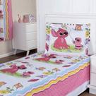 Colcha Cobre Leito Infantil Oxford Personalizada Stich Solteiro 02 Peças Menina e Menino + Brinde