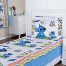 Colcha Cobre Leito Infantil Oxford Personalizada Stitch Solteiro 02 Peças Menina e Menino + Brinde