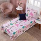 Colcha Cobre Leito Infantil Personagens Desenho Animado 02 Peças + Brinde Cama de Solteiro Meninas