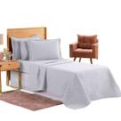 Colcha Cobre Leito Jogo Roupa Cama Solteiro 2 Pçs Simples Matelado Basico Branco Macio Toque Luxo