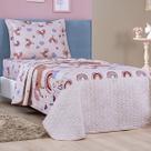 Colcha Cobre Leito Kids Solteiro 02 Peças Infantil Menino Menina Estampas
