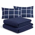 Colcha Cocha Cobre Leito Jogo Roupa Cama Casal Padrao 5 Pçs Matelado Dupla Face Macio Suave 200 Fios
