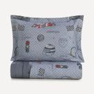 Colcha Com Porta Travesseiro 200 Fios Infantil Corrida Colcha Com Porta Travesseiro 200 Fios Infantil Corrida