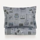 Colcha Com Porta Travesseiro 200 Fios Musica