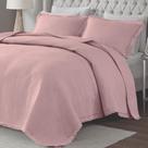 Colcha De Casal Romantic Lisa Com Bordado Inglês Corttex 200 Fios