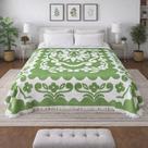 Colcha de Chenille Flórida Canelada Floral Jolitex 2,20X2,40m com Franjas