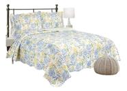 Colcha Dupla Face King 3 Peças Patchwork Fidalga Camesa